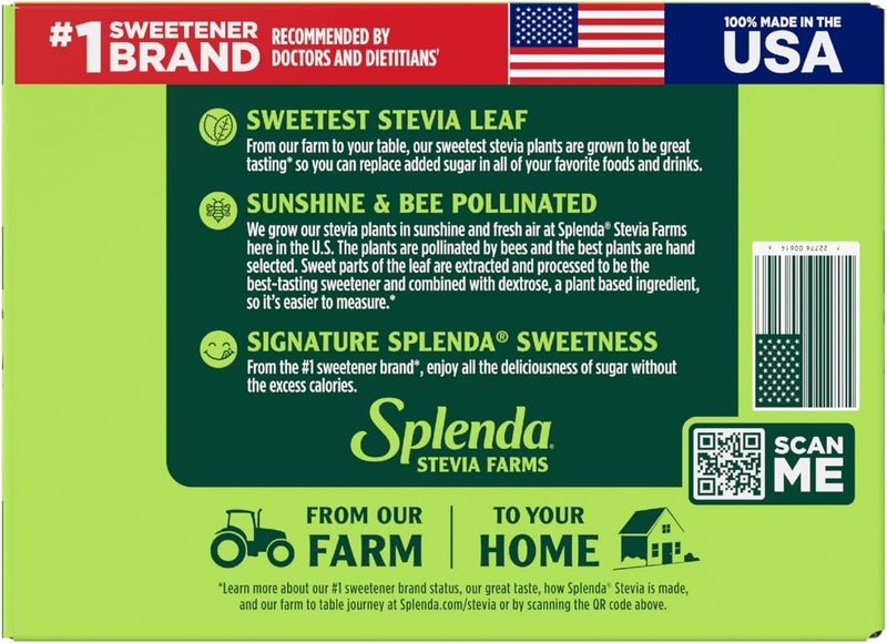 SPLENDA Stevia Zero Calorie Sweetener - Plant Based Sugar Substitute Granulated Powder, 500 Packets - Image 4
