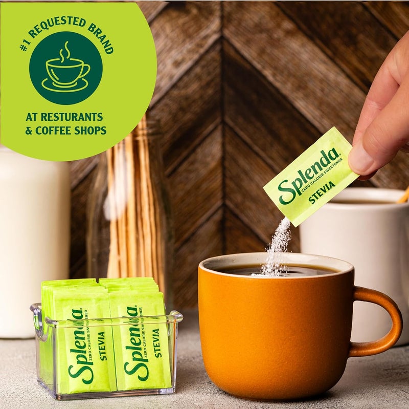 SPLENDA Stevia Zero Calorie Sweetener - Plant Based Sugar Substitute Granulated Powder, 500 Packets - Image 5