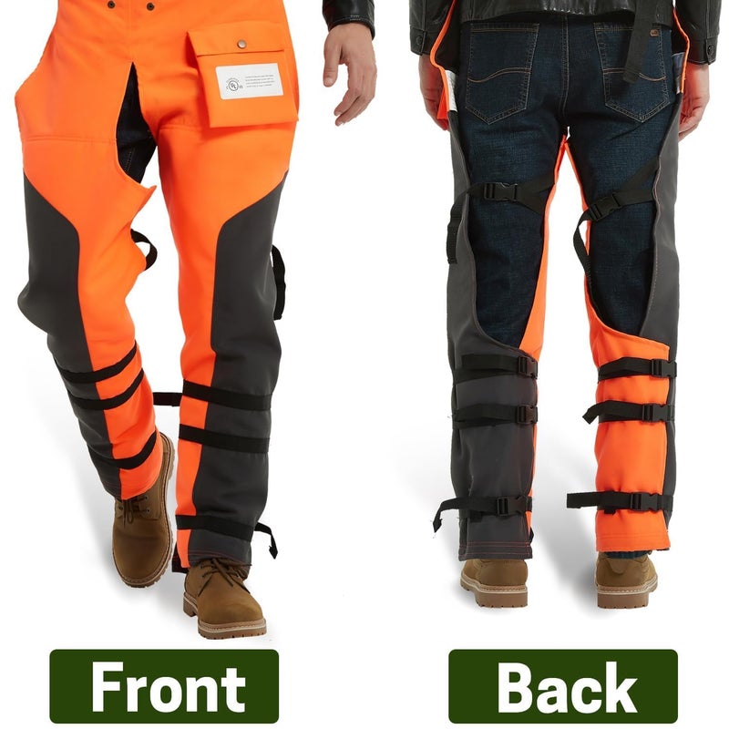 ZELARMAN Chainsaw Chaps 8-layer Protective Apron Wrap Adjustable Chainsaw Pants/Chap for Loggers Forest Workers Class A - Image 4