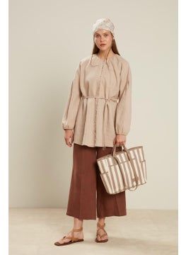 Manuka Linen Balloon Sleeve Shirt Natural  - Image 1