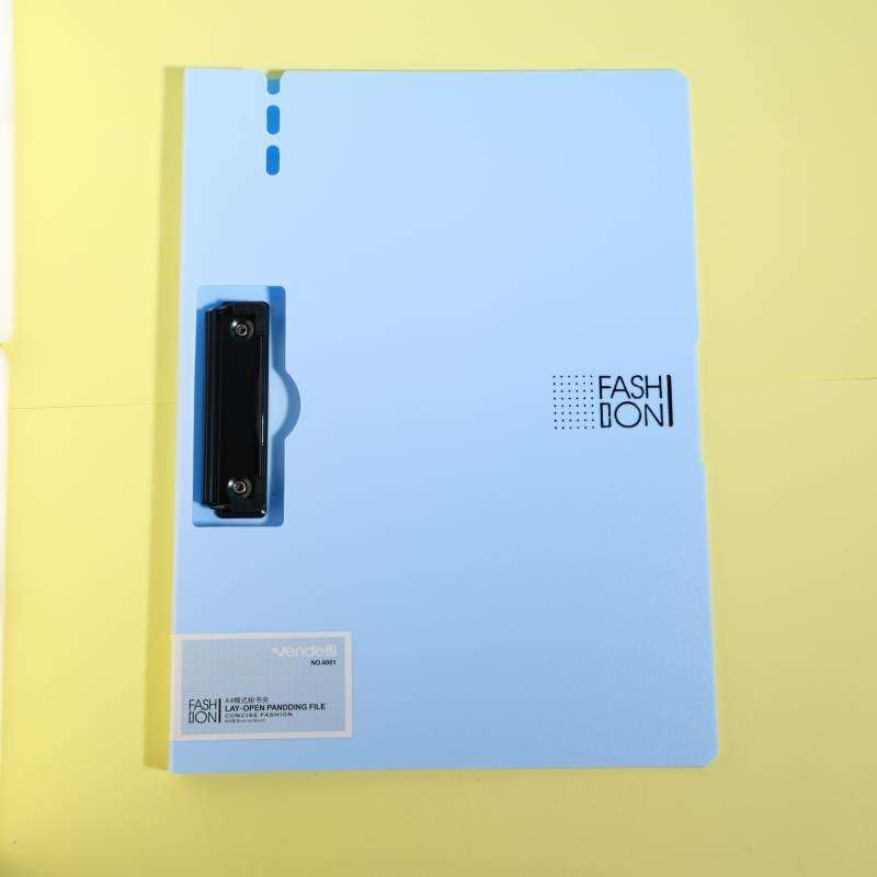 ZEBROC A4 Foldable Clipboard File Folder | 360° Flexible Writing Pad with Double Metal Clips | Vertical & Horizontal Clipboards for Students Office School Work (Blue, Horizontal- Pack of 2) - Image 1