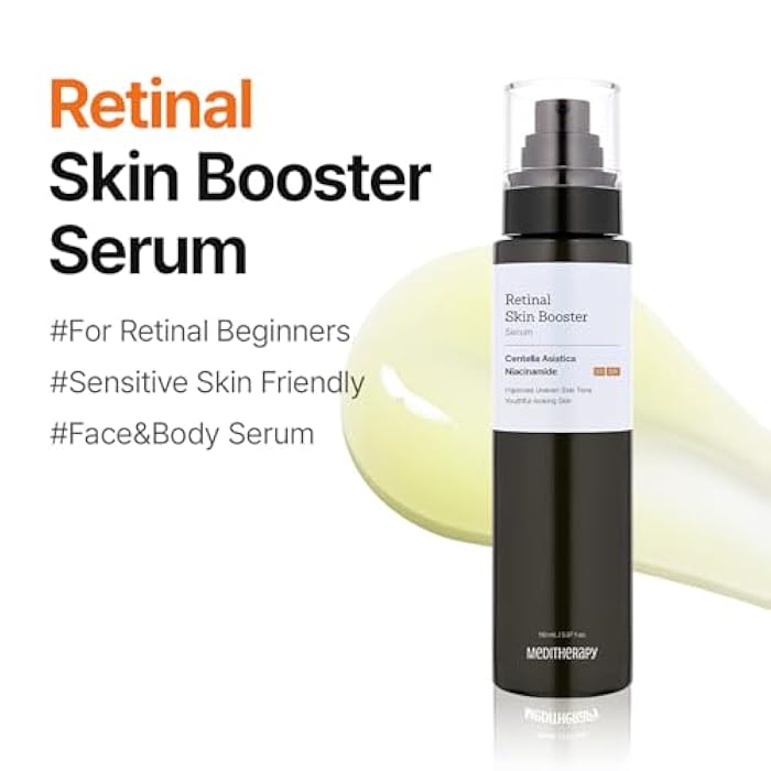 MEDITHERAPY Retinal Skin Booster Serum – Beginner Friendly Non-Irritating Retinaldehyde for Face and Body – Anti-Aging Retinol Pore Minimizer for Blemish Prone Skin– Korean Skin Care, 5.07 Fl.Oz Large - Image 2