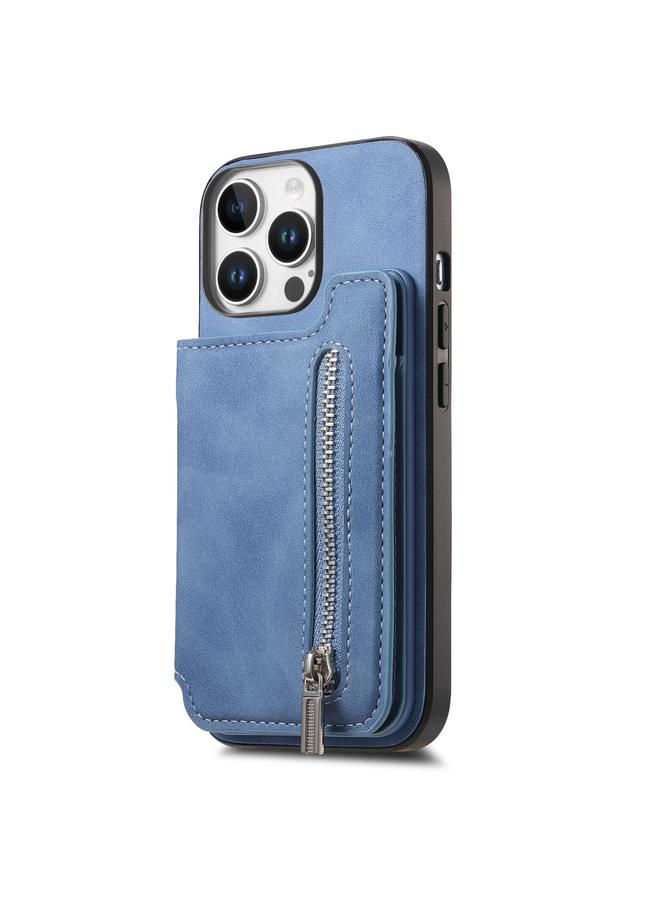 S-TOP Case For iPhone 13 Pro Max Retro MagSafe Zipper Wallet Card Bag Back Phone Case - Image 2