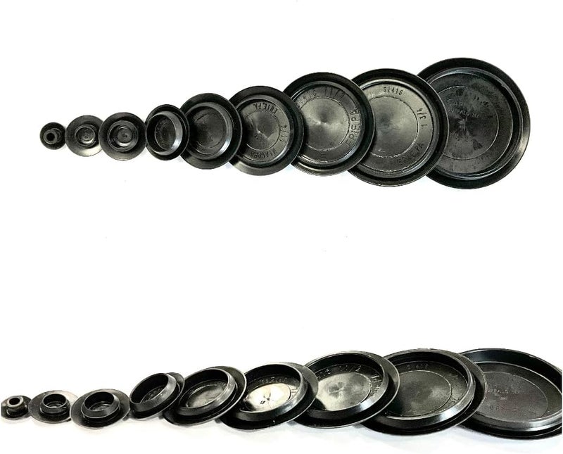Caplugs 9 Piece Flush Mount Black Hole Plug Assortment for Auto Body and Sheet Metal - Image 2