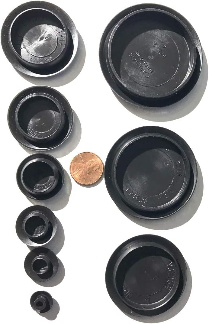 Caplugs 9 Piece Flush Mount Black Hole Plug Assortment for Auto Body and Sheet Metal - Image 1