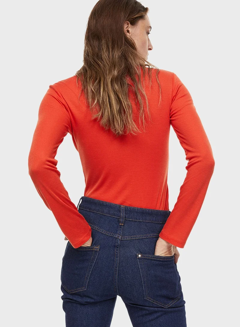 H&M Round Neck Knitted Top