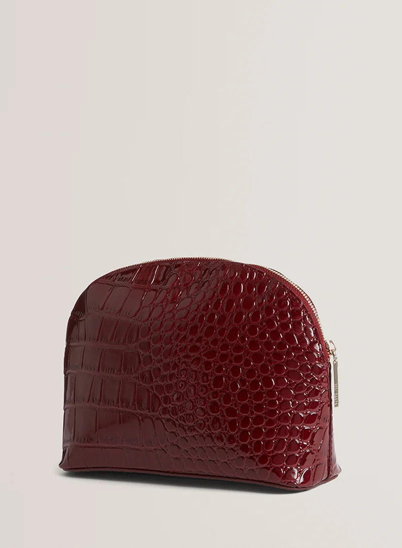 تيد بيكر Valmma Croc Effect Cosmetic Bag