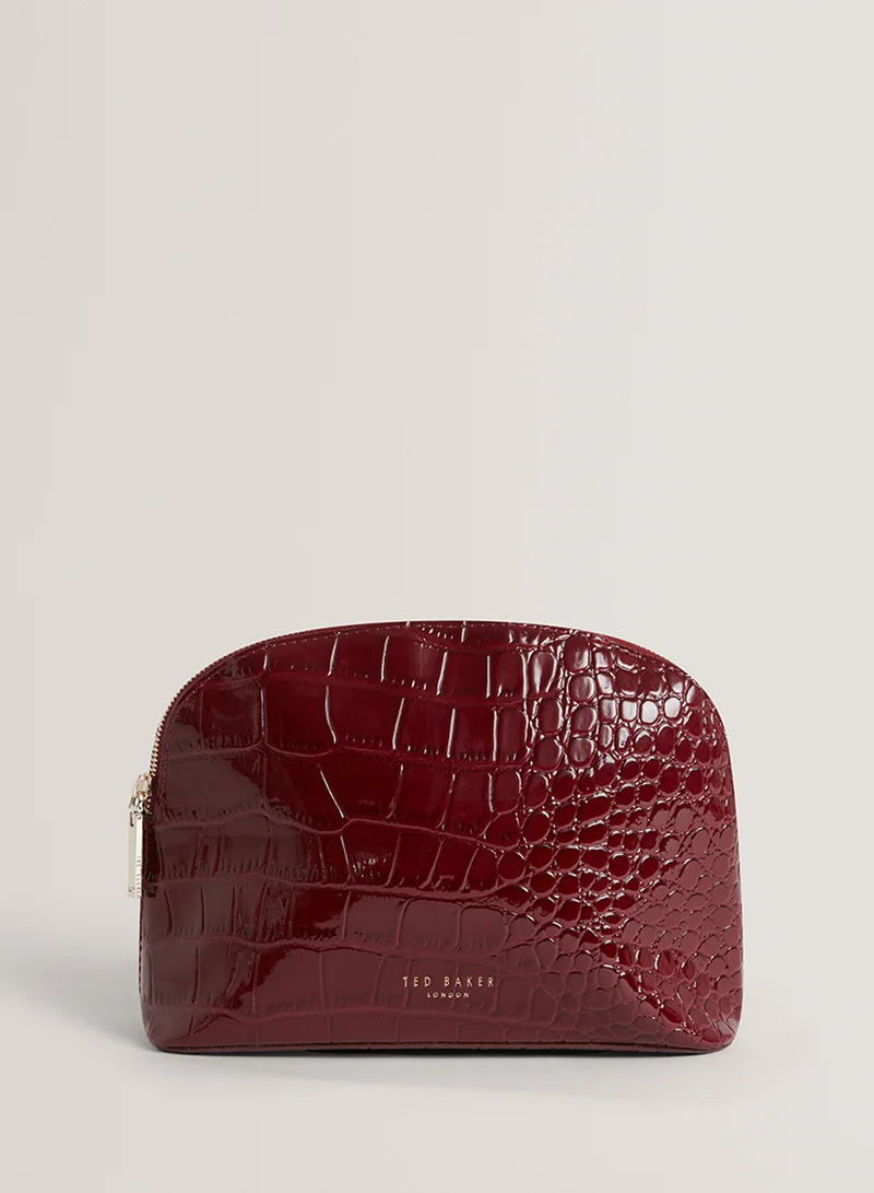 تيد بيكر Valmma Croc Effect Cosmetic Bag