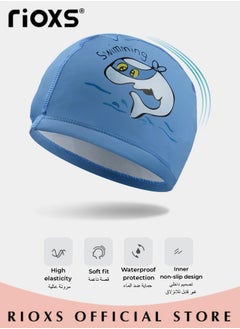 RIOXS Kids Swimming Set,Swim Vest And Swimming Cap For Boys And Girls,High Buoyancy Vest Inflatable Swimsuit Vest,Comfy Swimming Cap,For 2-9 Year Beginner Baby Children Sea Beach Pool  - Image 4