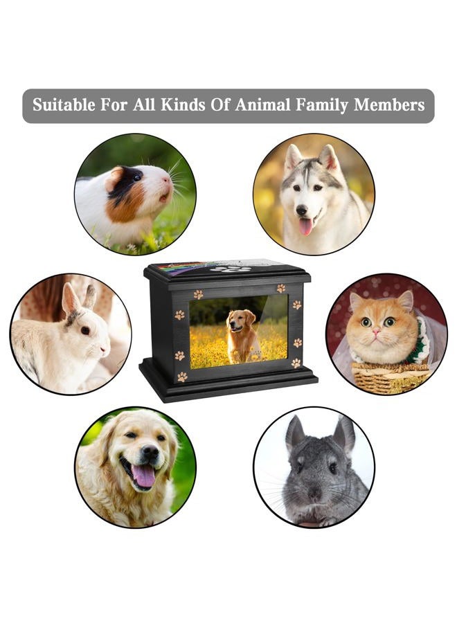 ADMLC Large Wooden Funeral Pets Memorial Urns with Photo Frame, Ashes Keepsake Memory Box for Loss Pets, Casket Burial Urn - Image 5