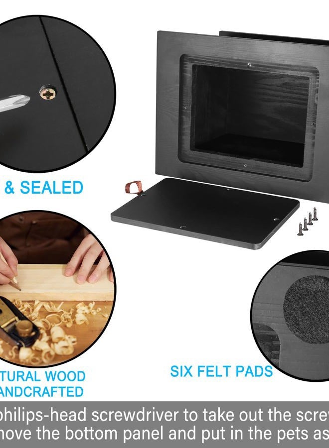ADMLC Large Wooden Funeral Pets Memorial Urns with Photo Frame, Ashes Keepsake Memory Box for Loss Pets, Casket Burial Urn - Image 3