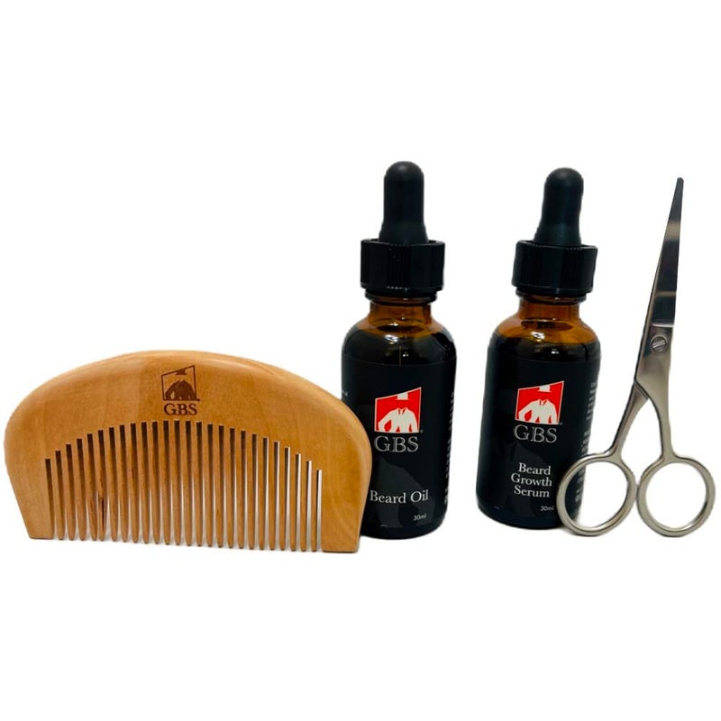 GBS Natural Wood Beard Comb For Men Facial Hair For Grooming Citrus Scented Conditioning Anti Dandruff Beard Oil 30ml Citrus Scented Beard Growth Serum For Men With Patchy Facial Growth 30ml