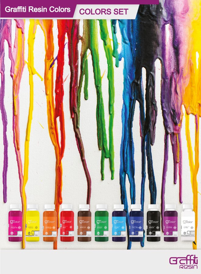 Graffiti Resin Color Cyan 100ml - Image 4