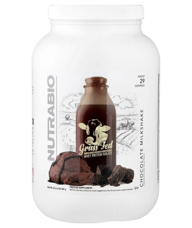 Grass Fed Whey Protein Isolate Chocolate Milkshake 2 lb (907 g)