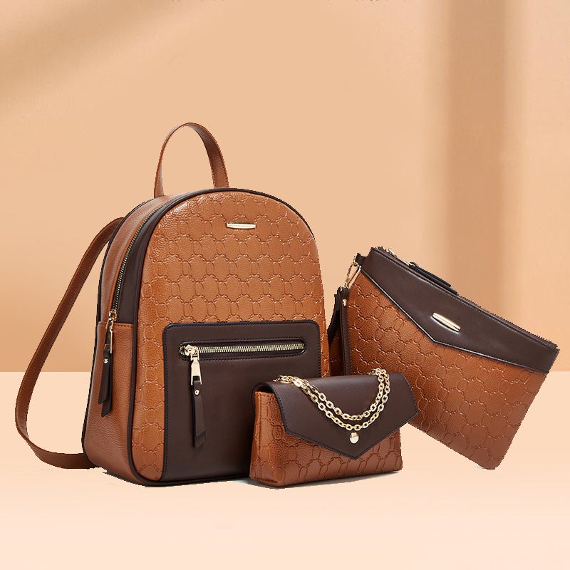 3-Piece Set Fashion Backpack for Men and Women - Image 1