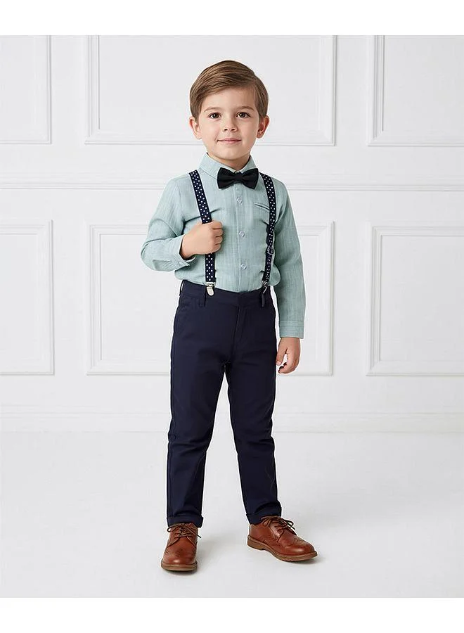 Mark & Mia Mark & Mia Solid Full Sleeves Party Suit - Blue/Light Green