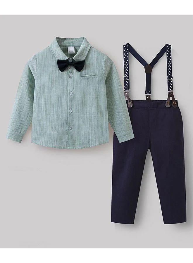 Mark & Mia Mark & Mia Solid Full Sleeves Party Suit - Blue/Light Green