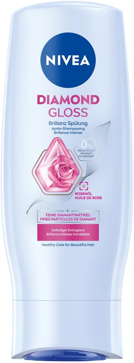 NIVEA Diamond Shine pH Balance Conditioner 200 ml Diamond Shine Particles Conditioner for Healthy and Naturally Beautiful Hair