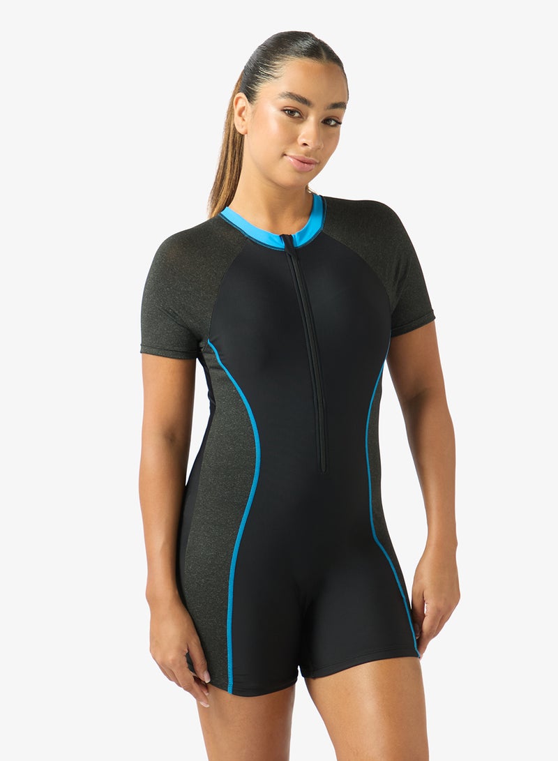 FRWD Zip Up Colorblock Rashguard - Image 1