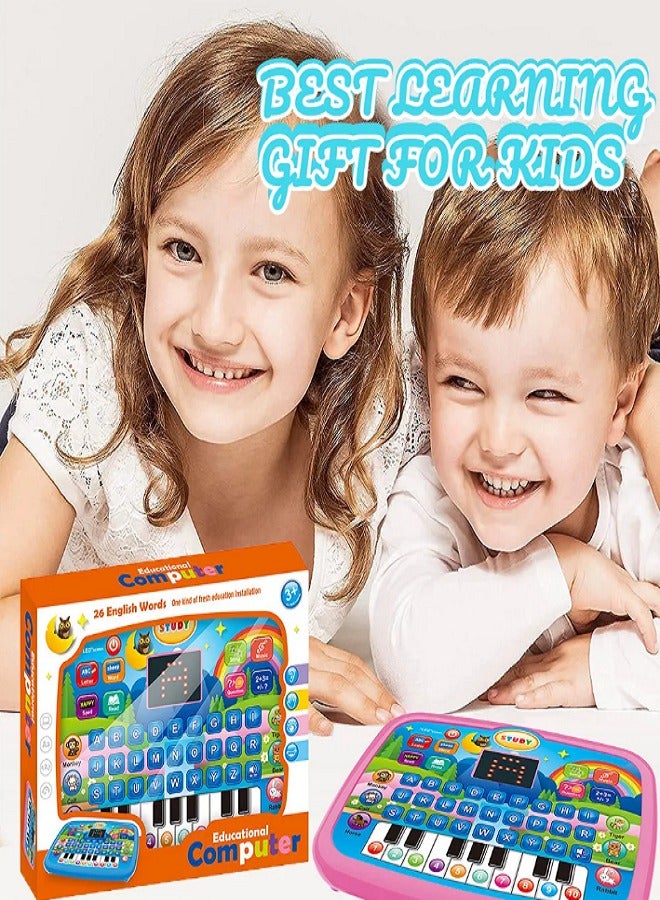 Early Educational Electronic Toy Kids Tablet Multi-functional Learning Toy With LED Screen Childrens Tablet (Blue)  - Image 5