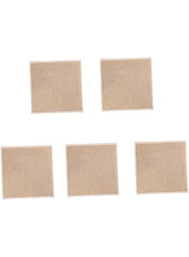 Natural Jute Coasters Set of 5 10x10cm Table Mats for Wedding Party Home Dining Decor - Image 1