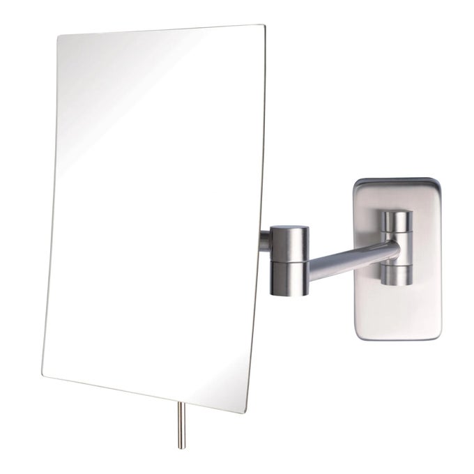 875INCH X 65INCH WALL MOUNT MAKEUP MIRROR PERSONAL MIRROR WITH 5X MAGNIFICATION 14 INCH WALL EXTENSION NICKEL WALL MOUNT ARM MODEL JRT695N