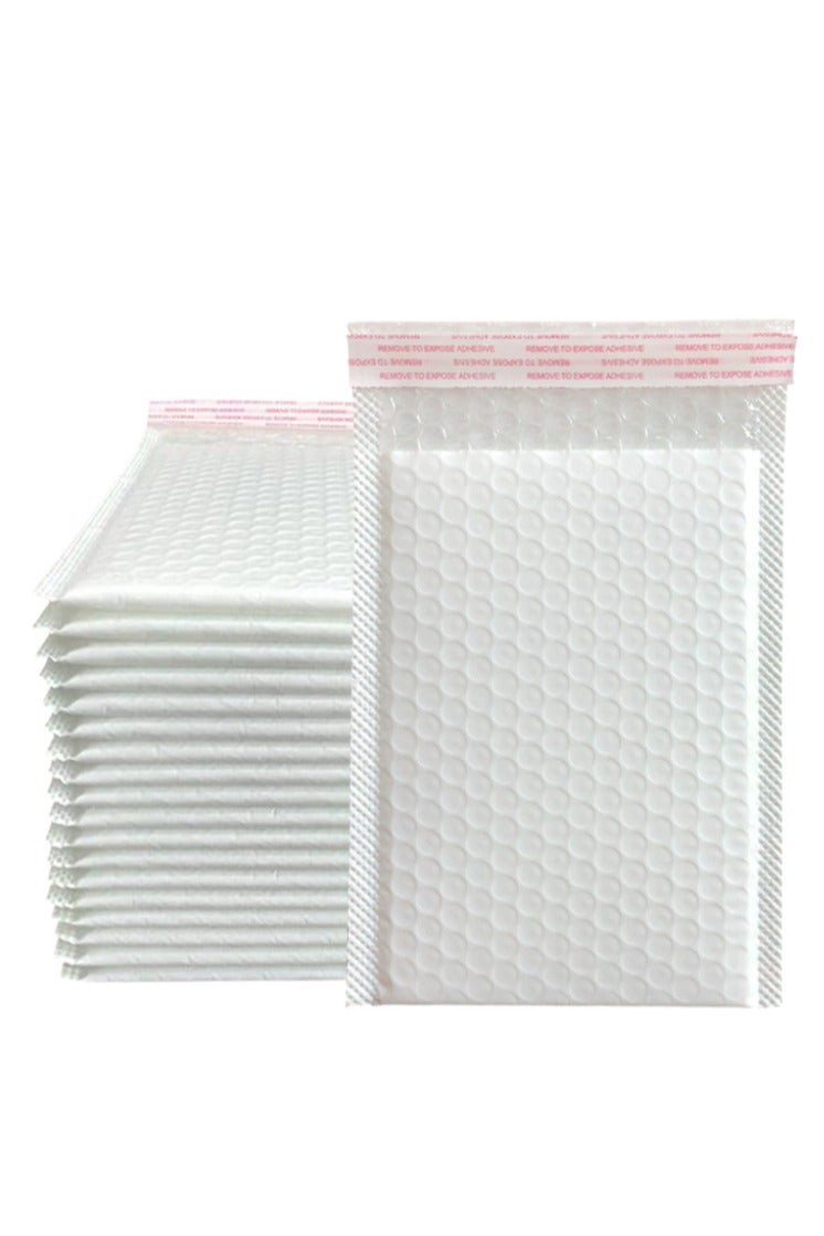 الواحة-TH عبوة من 15 كيسًا بريديًا فقاعيًا ذاتي الغلق، 25 × 30 سم، كيس مبطن للتغليف والشحن، أبيض - Image 1