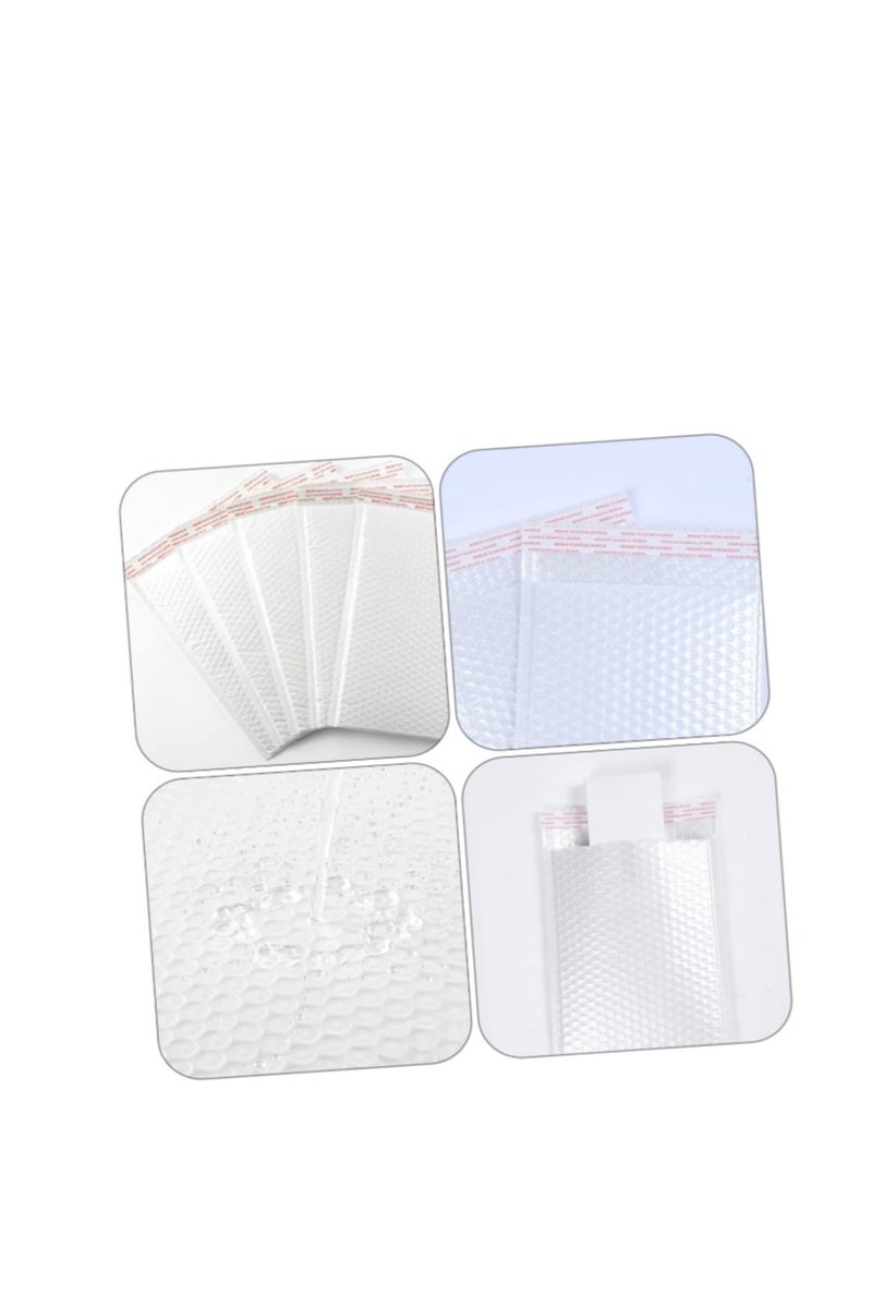 الواحة-TH عبوة من 15 كيسًا بريديًا فقاعيًا ذاتي الغلق، 25 × 30 سم، كيس مبطن للتغليف والشحن، أبيض - Image 3