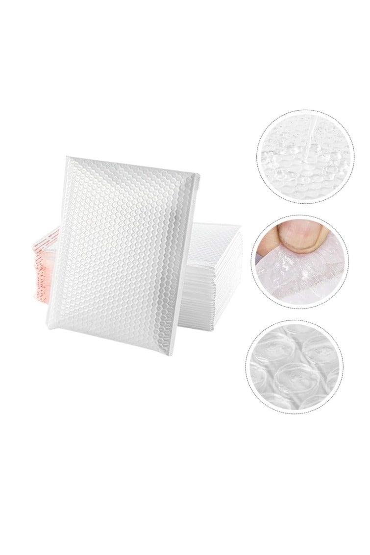الواحة-TH عبوة من 15 كيسًا بريديًا فقاعيًا ذاتي الغلق، 25 × 30 سم، كيس مبطن للتغليف والشحن، أبيض - Image 2