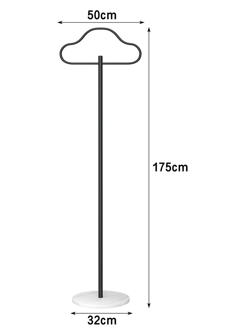 LEOKOR Coat Rack, Freestanding with Heavy Duty Marble Base, Clothing Shirt Display Stand, Small Metal Standing Gold Clothing Rack Coat Tree for Entryway, Bedroom, Living Room, Boutiques, Black - Image 4