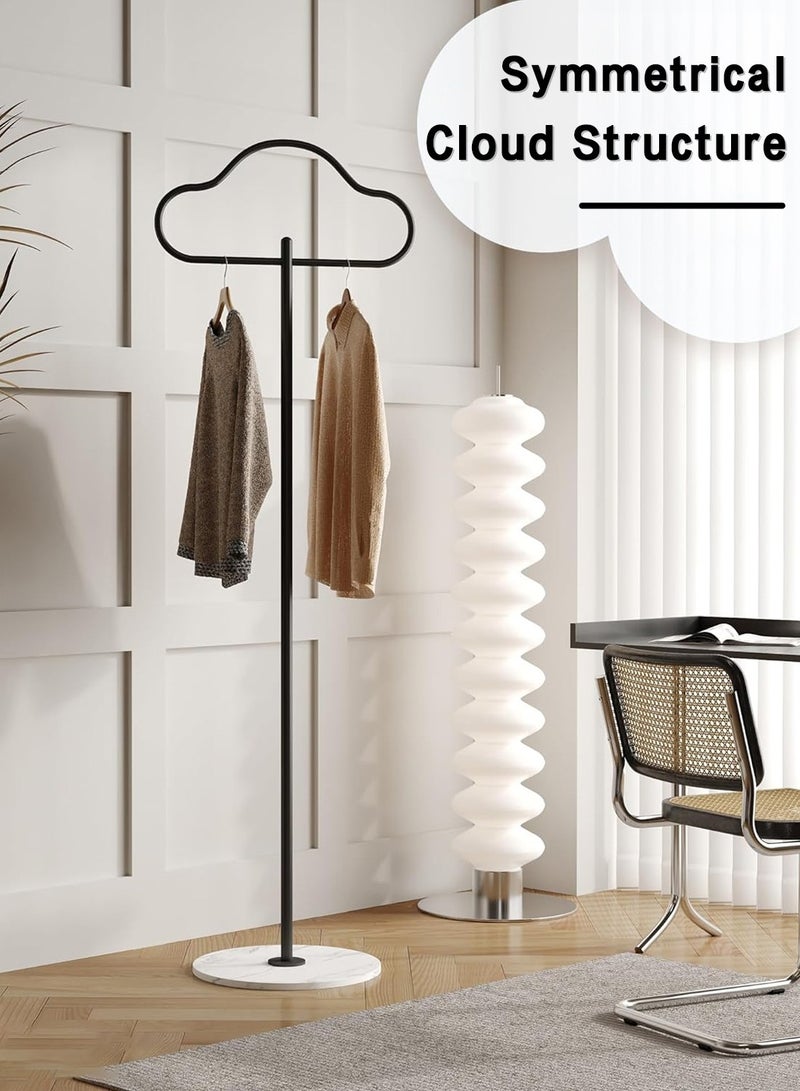 LEOKOR Coat Rack, Freestanding with Heavy Duty Marble Base, Clothing Shirt Display Stand, Small Metal Standing Gold Clothing Rack Coat Tree for Entryway, Bedroom, Living Room, Boutiques, Black - Image 5