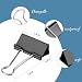 WinJiaYao 60 Pack Large Binder Clips 16 Inch Binder Clips Large SizeBig Paper Clamps Clips Clips for Paperwork for Office and Home Supplies School Black - Image 2