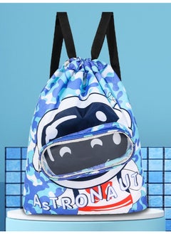 Blue Children's Swimming Backpack - Dry-Wet Separation, Shoe Compartment, Waterproof, Small Size, Beach Essential,Small Bags