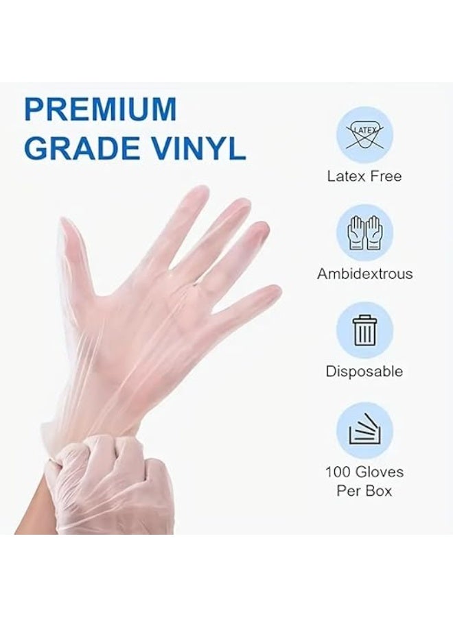 يوريفو قفازات للاستخدام مرة واحدة، 100 قطعة، خالية من البودرة واللاتكس، آمنة على الطعام، غير معقمة، مناسبة للاستخدام باليدين، للطهي وتحضير الطعام والتنظيف والاستخدام المهني - Image 2