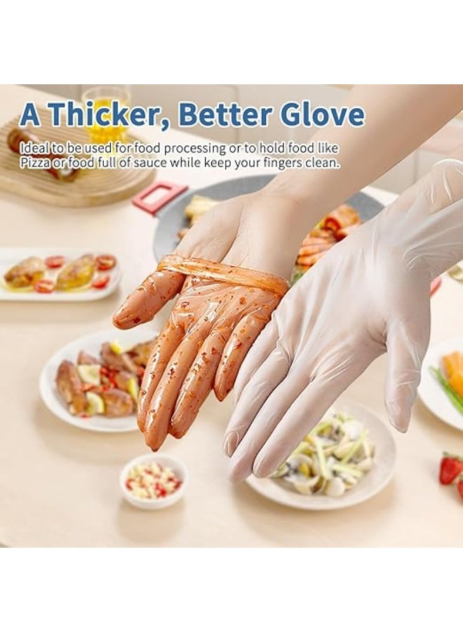 يوريفو قفازات للاستخدام مرة واحدة، 100 قطعة، خالية من البودرة واللاتكس، آمنة على الطعام، غير معقمة، مناسبة للاستخدام باليدين، للطهي وتحضير الطعام والتنظيف والاستخدام المهني - Image 4