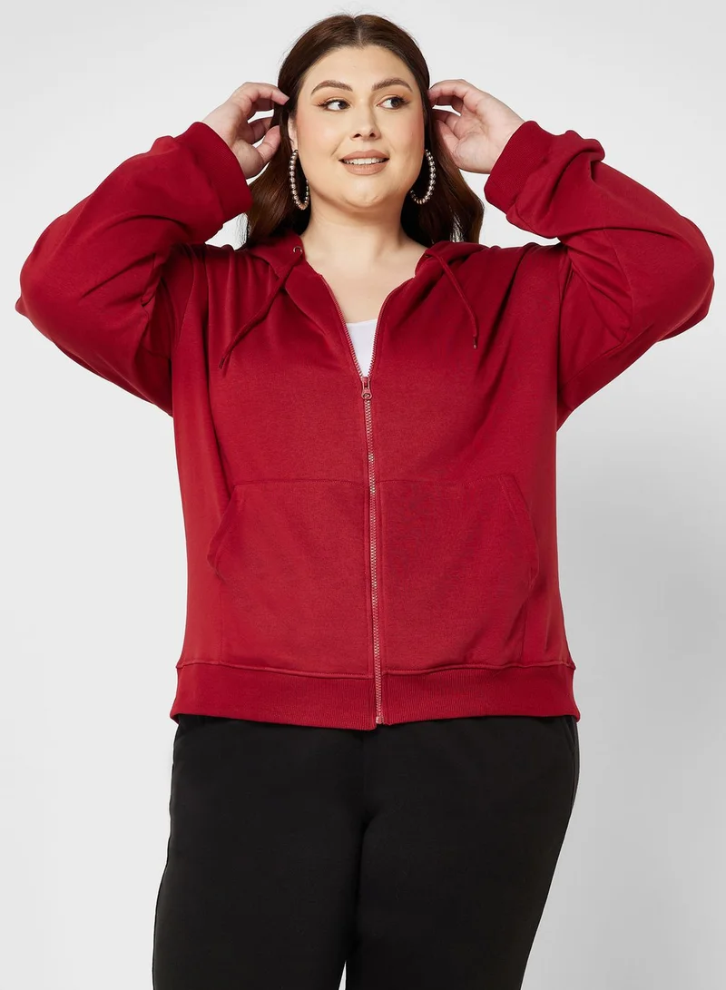 Ginger Plus Essential Zip Through Hoodie