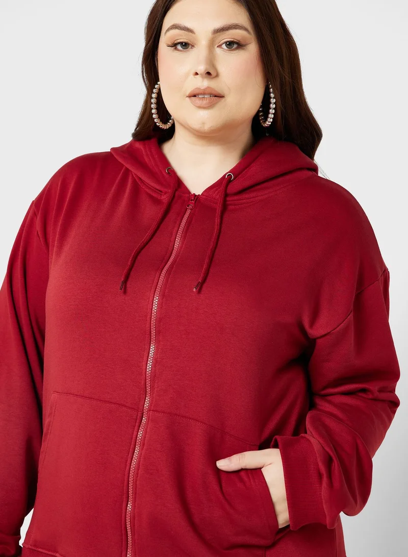 Ginger Plus Essential Zip Through Hoodie