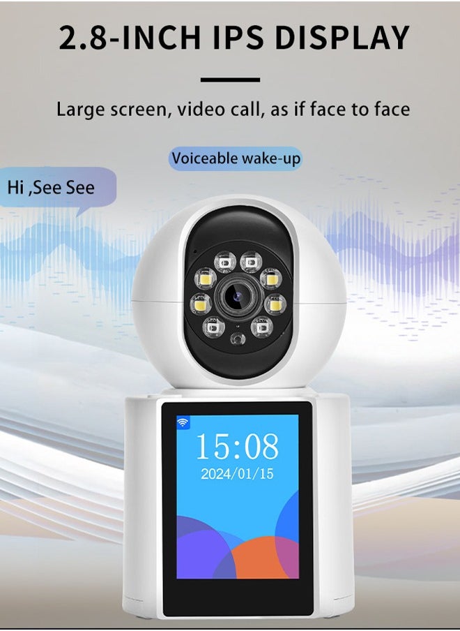 Occuwzz - Wireless Indoor Camera - with HD Display Two-Way Video Panoramic View for Home Use - Image 1