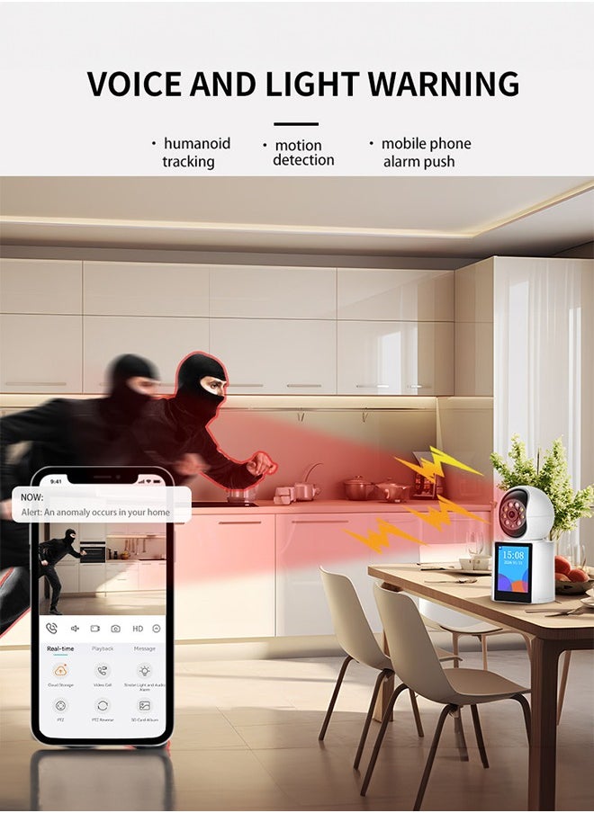 Occuwzz - Wireless Indoor Camera - with HD Display Two-Way Video Panoramic View for Home Use - Image 1