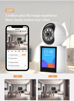 Occuwzz Wireless Indoor Camera - with HD Display Two-Way Video Panoramic View for Home Use  - Image 3