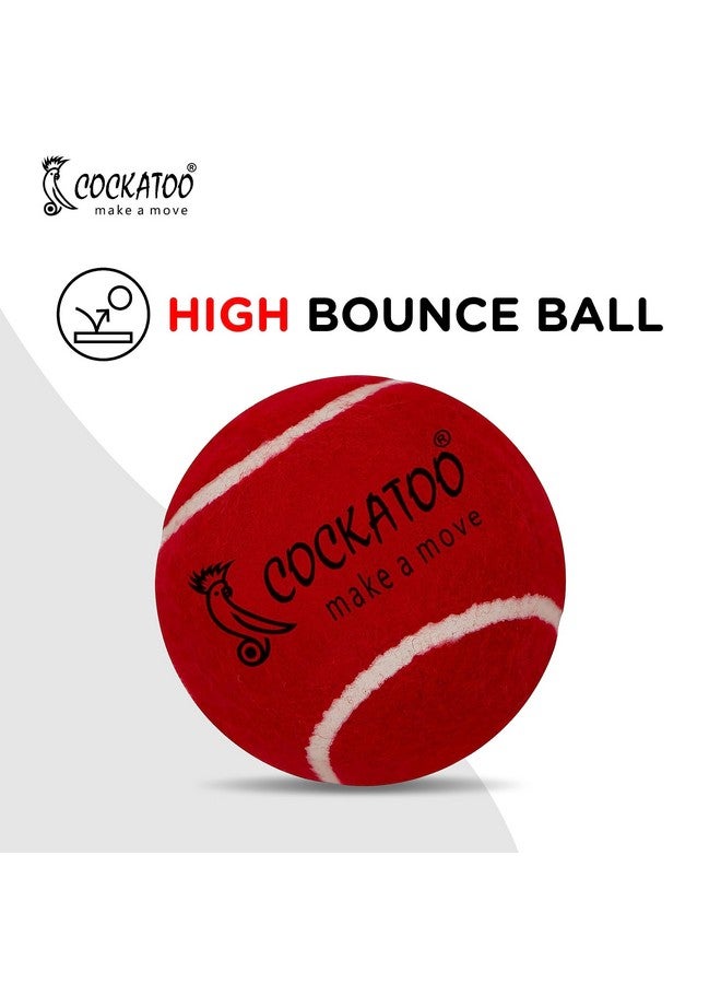 Cockatoo Rubber Cricket Tennis Ball, Construction Of Tennis Ball For Cricket For Optimal Performance,Suitable For All Skill Levels. (120 Gr Per Ball-Pack Of 6-Red) - Image 4