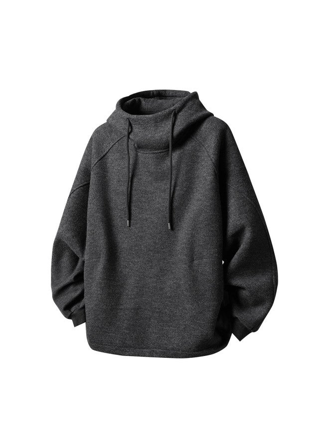 Fapai Trendy Casual Sports Versatile Men's Cotton Wool Blend Comfortable Warm Hooded Pullover Sweatshirt Jacket - Image 3