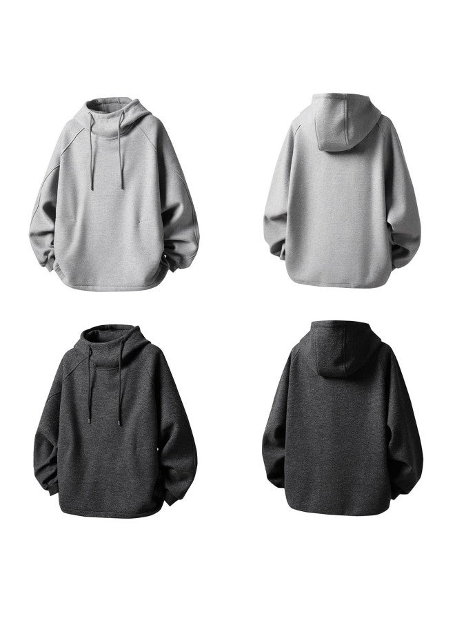 Fapai Trendy Casual Sports Versatile Men's Cotton Wool Blend Comfortable Warm Hooded Pullover Sweatshirt Jacket - Image 5