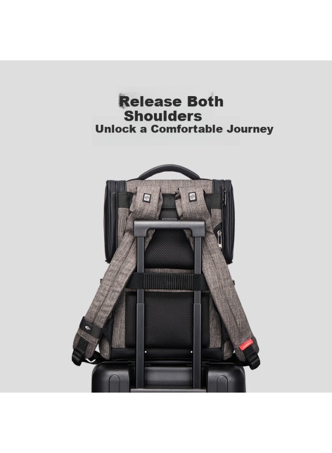 CROSS+GEAR Crossgear Cross Medal Weight Loss Master High-end Business Double Shoulder Backpack Men 14-inch Laptop Bag Large Capacity Travel Bag - Image 3
