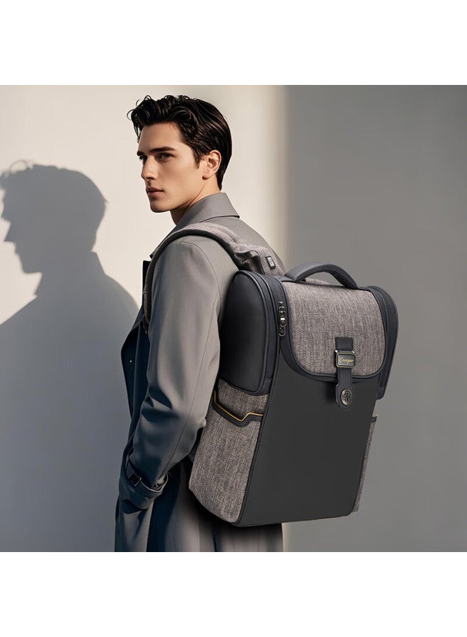 CROSS+GEAR Crossgear Cross Medal Weight Loss Master High-end Business Double Shoulder Backpack Men 14-inch Laptop Bag Large Capacity Travel Bag - Image 4