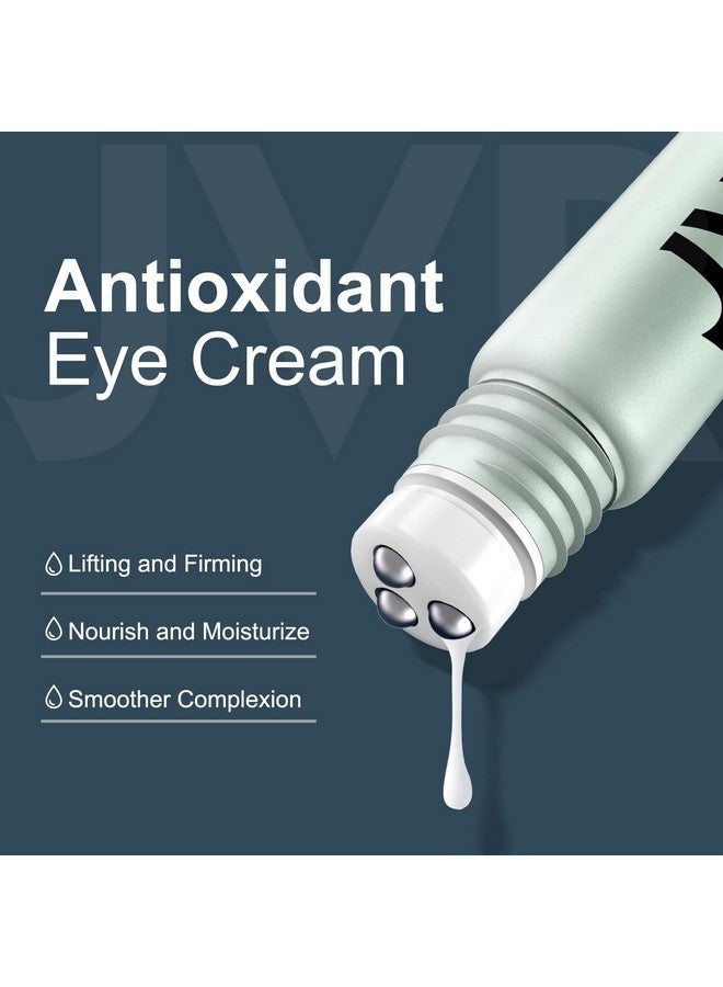 JVR Caffeine Eye Cream And Under Eye Roller For Dark Circles And Puffiness Fine Lines Undereyes Bags Eye Serum With Vitamin C Hyaluronic Acid Brightening Eye Cream(20Ml) - Image 5