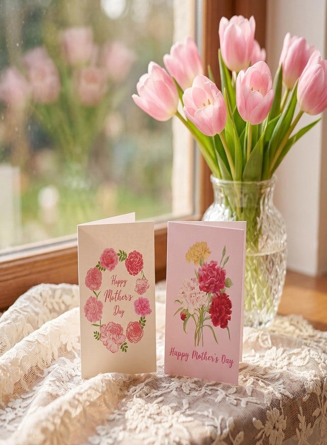 jiebor 50Pcs Mothers Day Card Bulk 3.5 x 2.3 Inches for Mom Wife Daughter (Pink) - Image 3