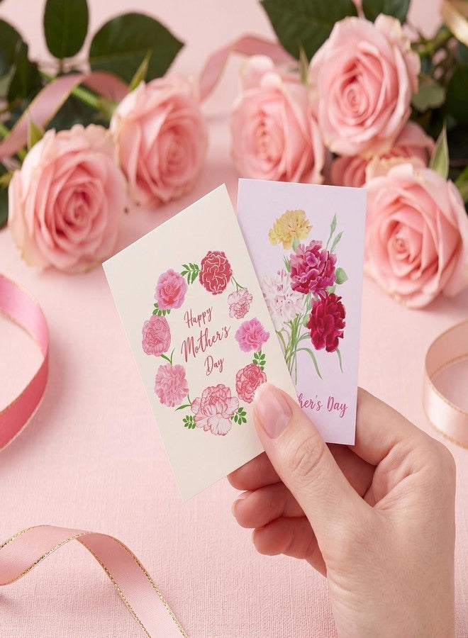 jiebor 50Pcs Mothers Day Card Bulk 3.5 x 2.3 Inches for Mom Wife Daughter (Pink) - Image 2