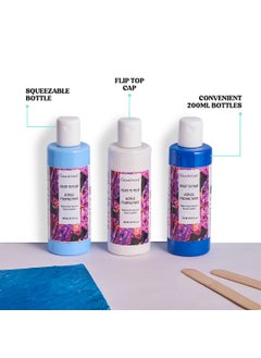 Granotone GRANOTONE Premium Acrylic Pouring Paint, Ready-to-Use, Superior High-Flow Formula, Ideal for Canvas, Wood, Paper, Craft & Fluid Art Project 200 ml (JET BLACK)  - Image 4
