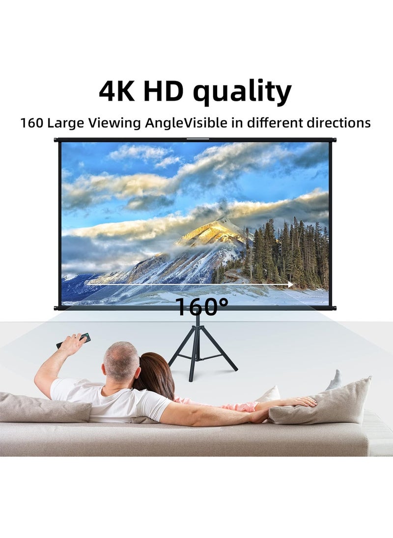 Generic Projector Screen with Stand 84 Inch Projection Screen 16:9 HD Premium Wrinkle-Free Tripod Screen with Storage Bag  - Image 5